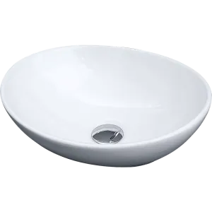 Above Counter Bathroom Vanity Oval Ceramic Basin